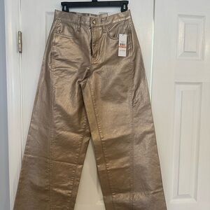 DKNY High Rise Wide Leg Metallic. Size 26. New with tags.